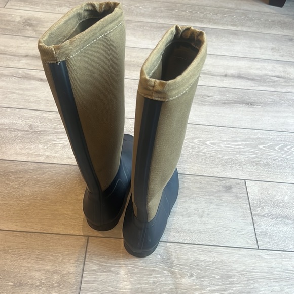 Hunter regent st James canvas and rubber olive and black tall rain boots size 8 - Picture 12 of 15